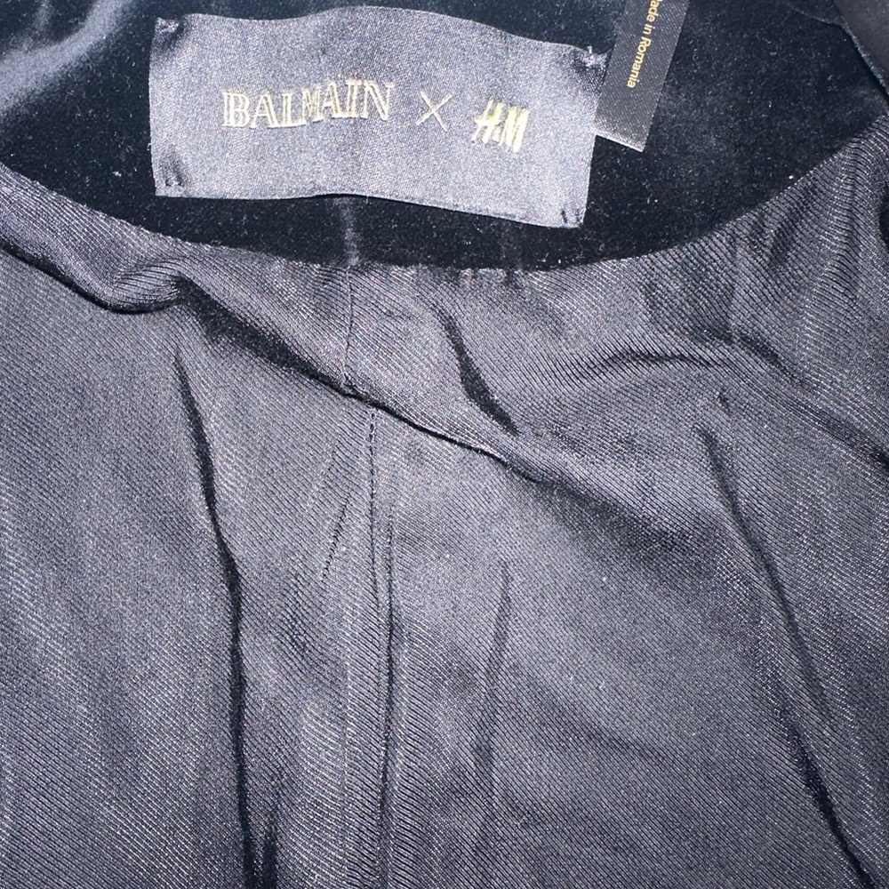 Balmain x H&M Black Velvet Blazer - Picture 8 of 9